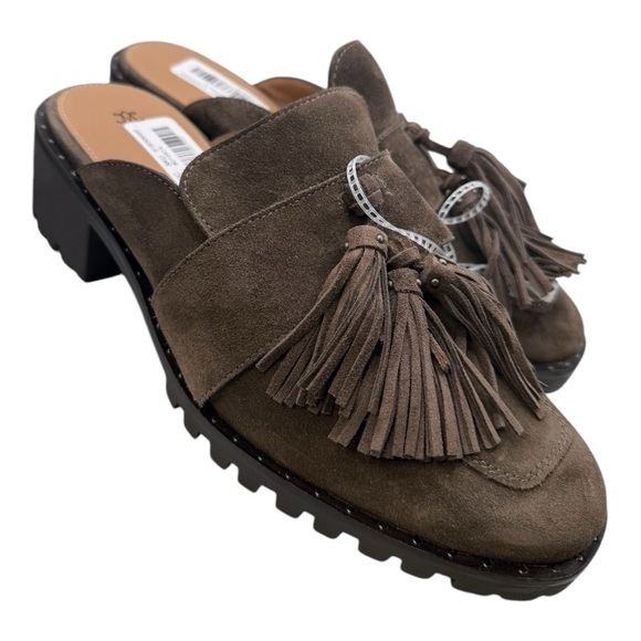 Johnston & Murphy Women's Alice Fringe Mule Slip On Gray Suede NWOB 9.5 - Picture 7 of 14